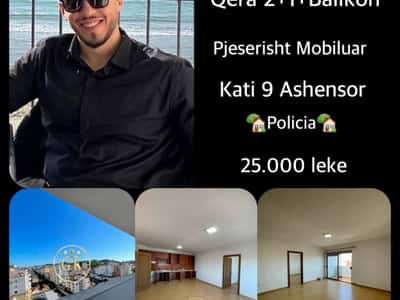 Qera 2+1 me ballkon te bollshem 📍Policia • 25.000 leke net
