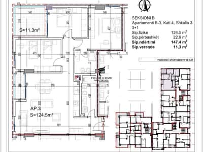 SHITET APARTAMENT 3+1+VERANDE VLORE 515.900 EURO