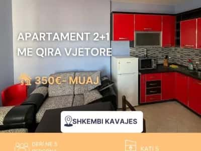 Shkembi Kavajes, Apartament 2+1 me qira , Kati 5, 350 €/muaj