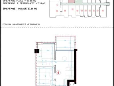 Apartament 2+1 Për Shitje në Shëngjin - 81,032€ | 57.88 m²