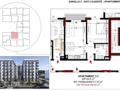 Shitet, Apartament 1+1+blk, Golem-Flower Hotel, 70.300 Euro