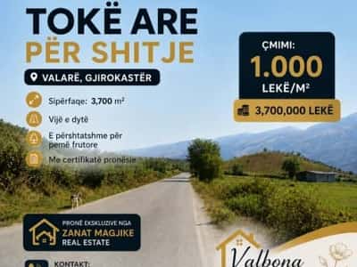 Gjirokaster, shitet toke bujqesore , 3.700 m² (Valare)