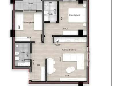 Tirane, shitet apartament 2+1 Kati 9, 103 m² 155.000 € (PORCELAN)