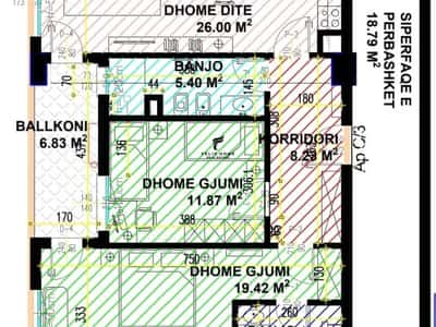 Tirane, shitet apartament 2+1, Kati 1, 114 m2 190,000 € (21 DHJETORI)