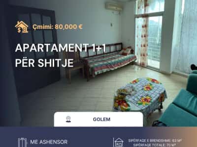 Golem, shitet apartament 1+1 , 70 m² 80.000 €