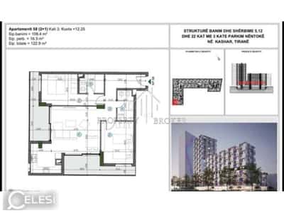 Shitet apartament 2+1+2 tek Moa Rezidence, mbrapa Casa Italia!