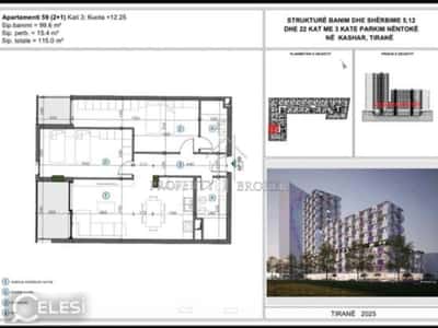 Shitet apartament 2+1+2 tek Moa Rezidence, mbrapa Casa Italia!