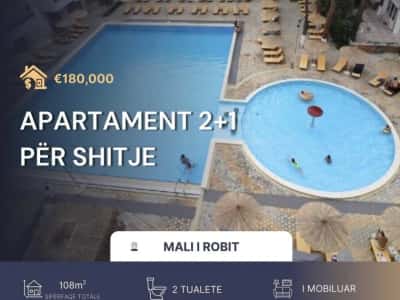 Mali Robit, shitet apartament 2+1 Kati 1, 108 m² 180.000 €