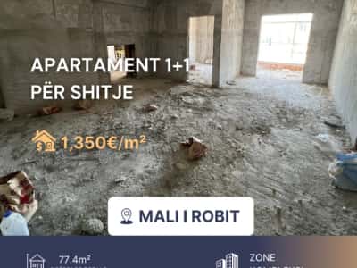 Mali Robit, shitet apartament 1+1 Kati 4, 77 m² 104.500 € (350 m larg detit)