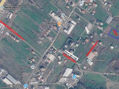 Shitet Tokë 2,400 m² – Zona Industriale e Vorës, pranë Rrugës Vorë–Marikaj